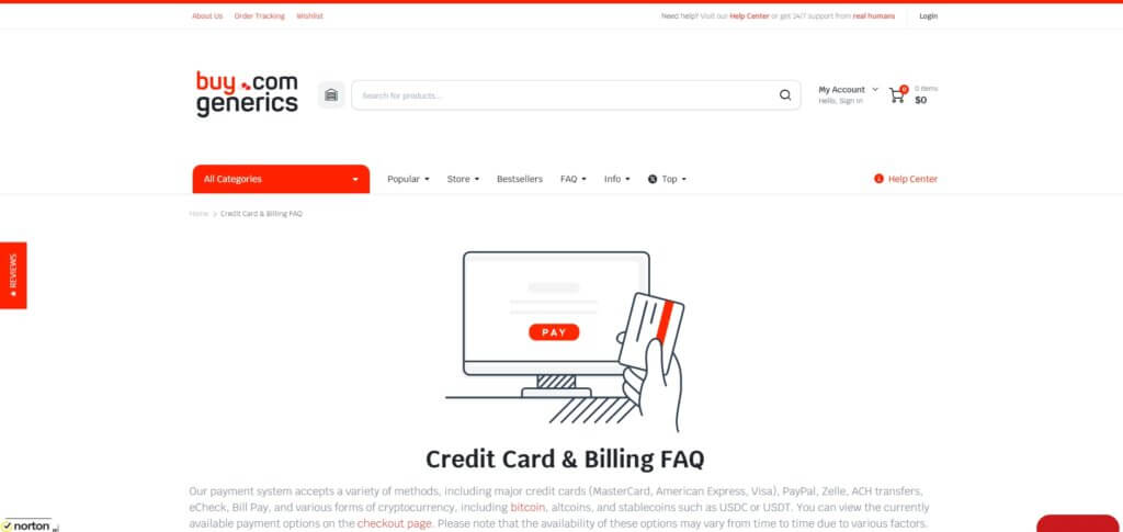 BuyGenerics Payment Page